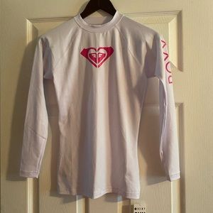 white roxy rash guard